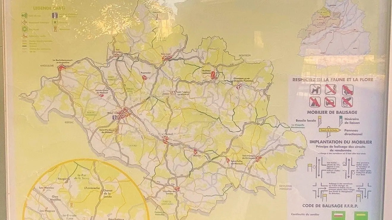 MAREUIL-Boucle de Vieux-Mareuil-Panneau d'appel