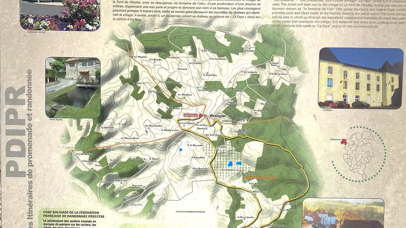 MENSIGNAC-Boucle des vergers-Panneau d'appel