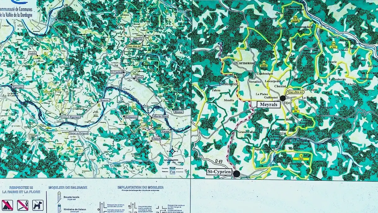 MEYRALS-Boucle de Carmensac-Panneau d'appel