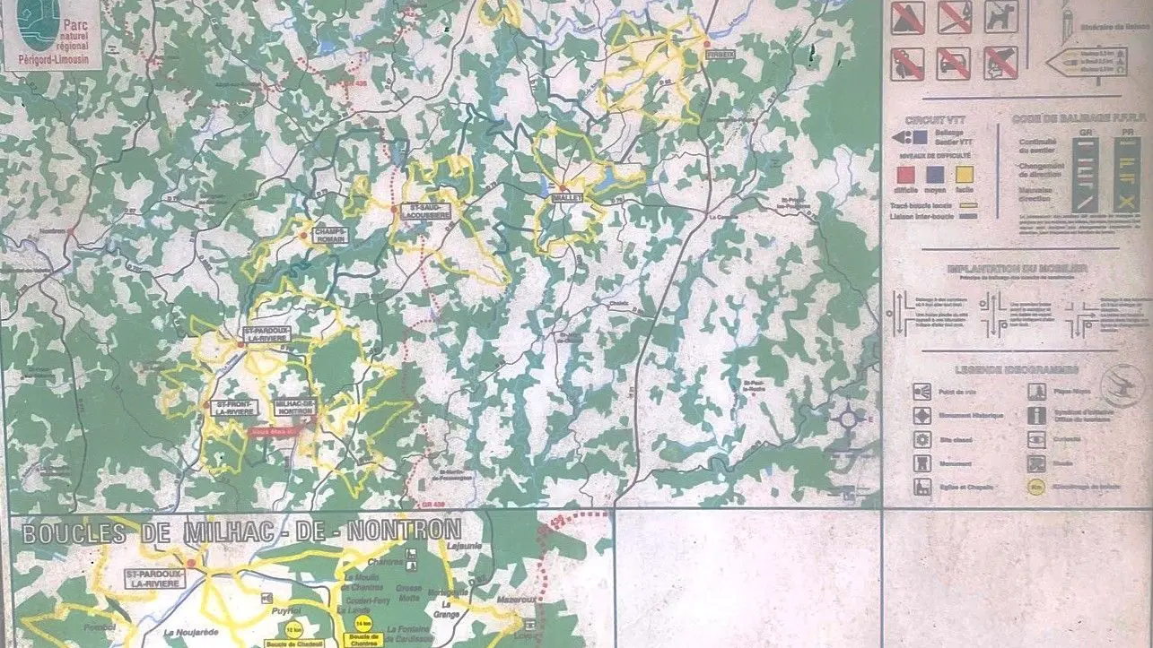 MILHAC-DE-NONTRON-Boucle de Chantres-Panneau d'appel 1