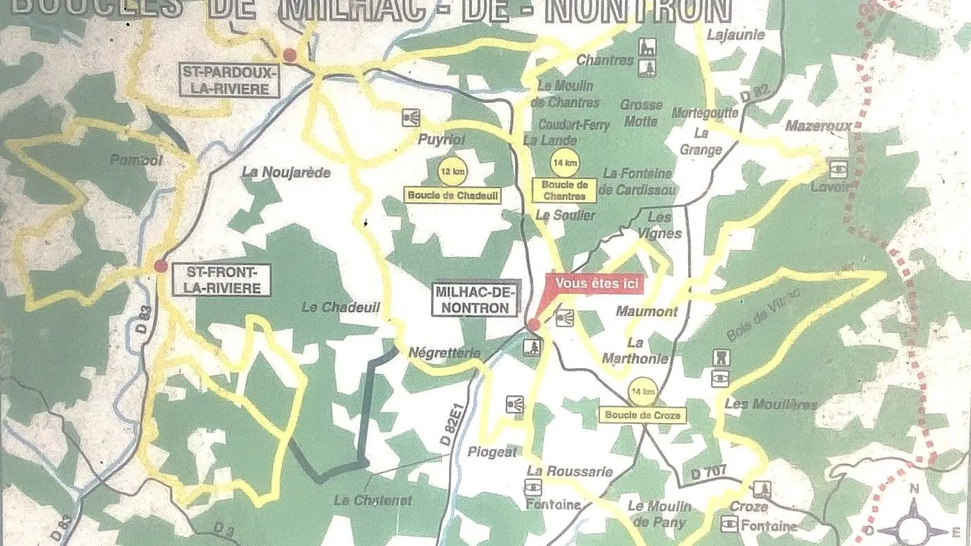 MILHAC-DE-NONTRON-Boucle de Croze-Panneau d'appel