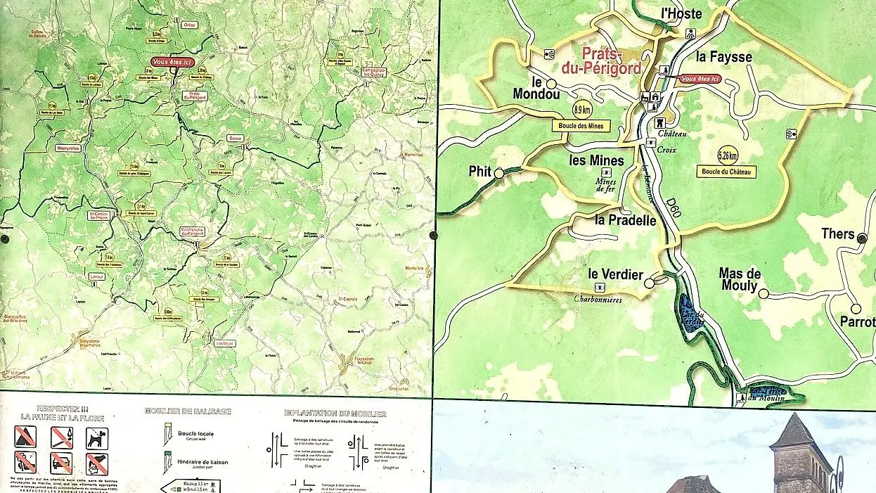 PRATS-DU-PERIGORD-Boucle des Mines-Panneau d'appel
