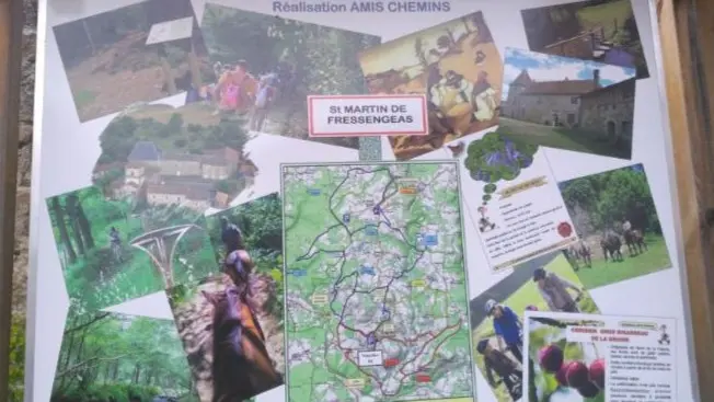 Panneau de départ Saint Martin de Fressengeas
