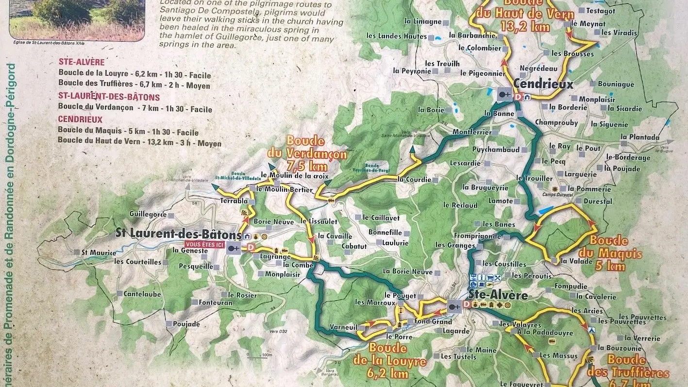SAINT LAURENT DES BATONS-Boucle de Verdançon-Panneau d'appel