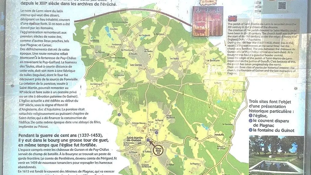 SAINT-MARTIN DE GURSON-Boucle de Plagnac-Panneau d'appel