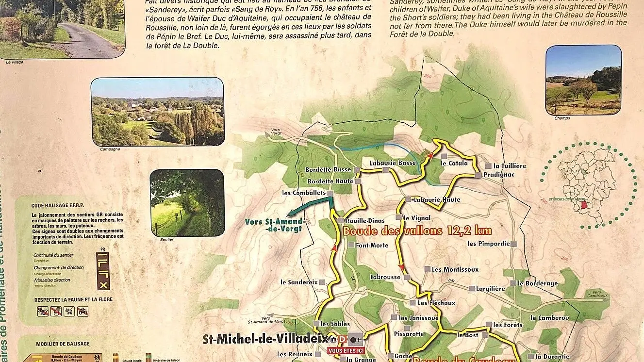 SAINT MICHEL DE VILLADEIX-Boucle du Caudeau-Panneau d'appel