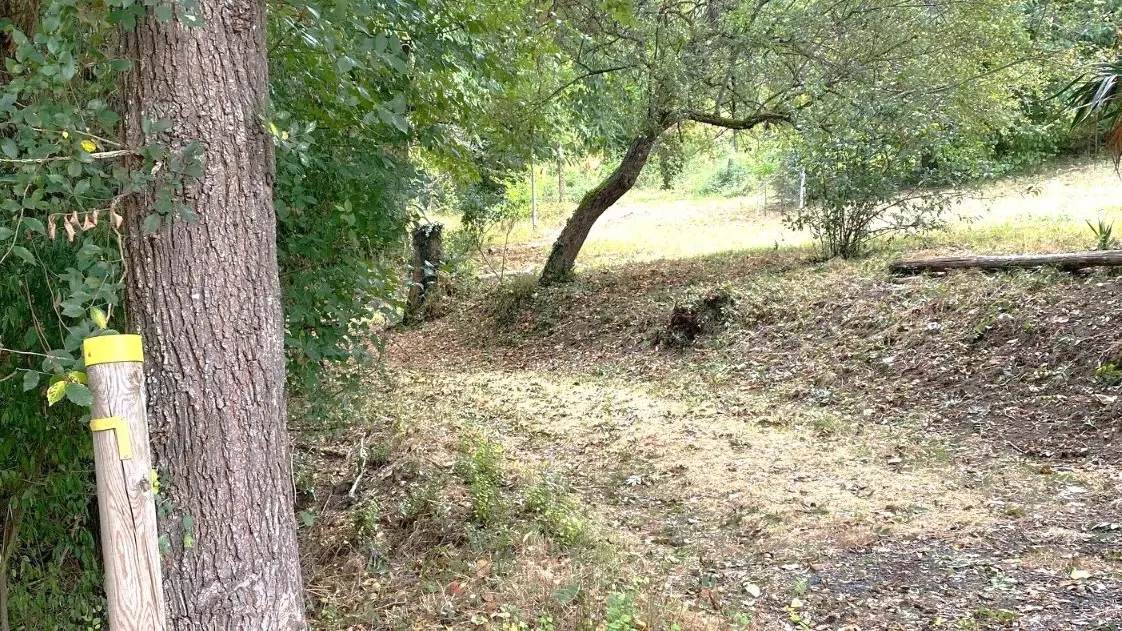 SAINT-PAUL-DE-SERRE-Boucle des Mangours-Chemin-Poteau