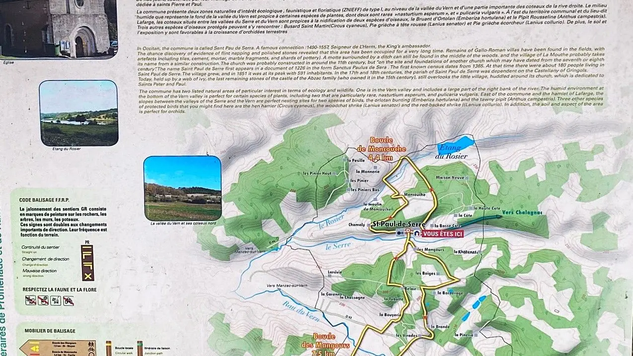 SAINT-PAUL-DE-SERRE-Boucle des Mangours-Panneau d'appel 2