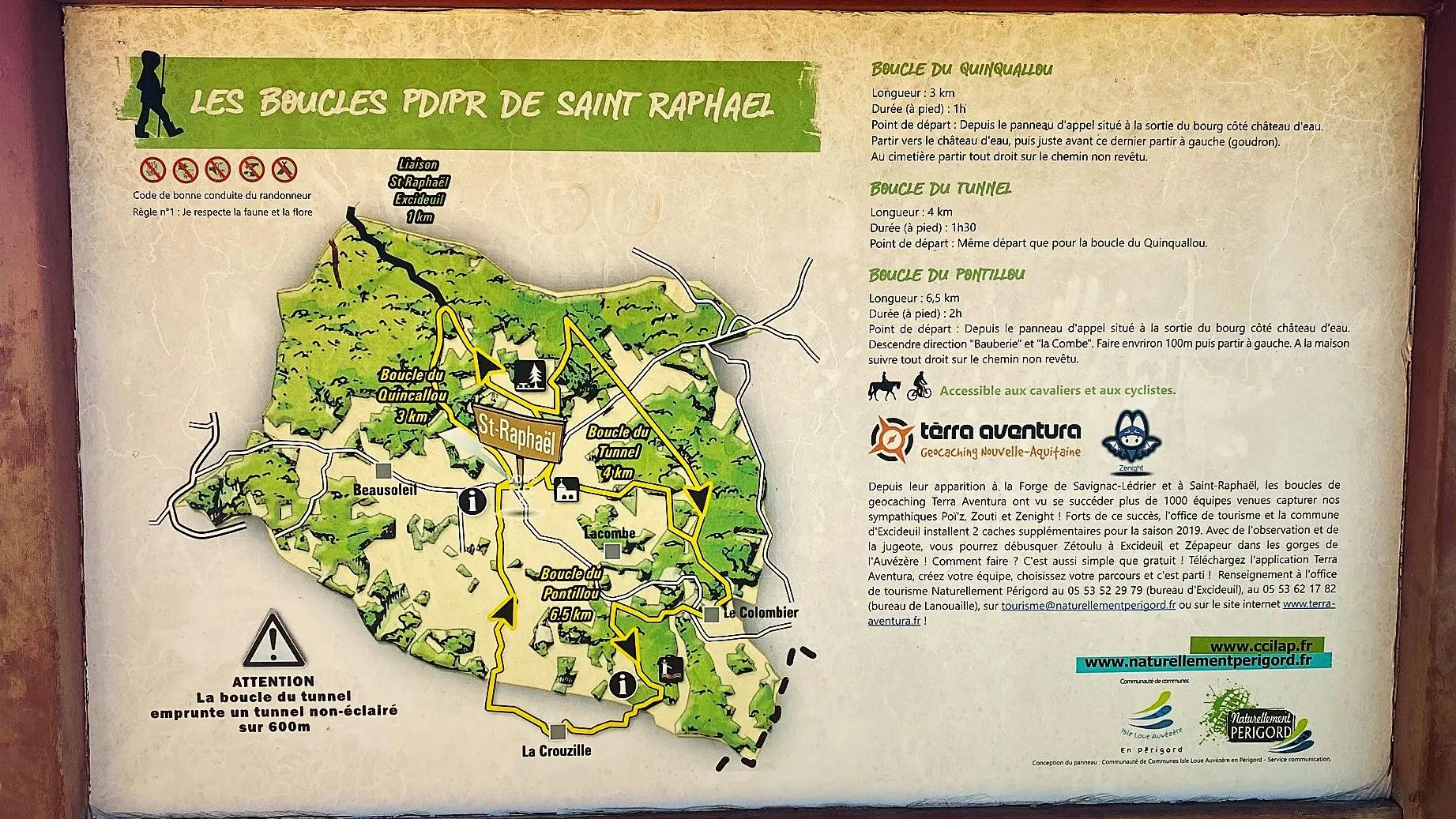 SAINT-RAPHAEL-Boucle du Tunnel-Panneau d'info 2