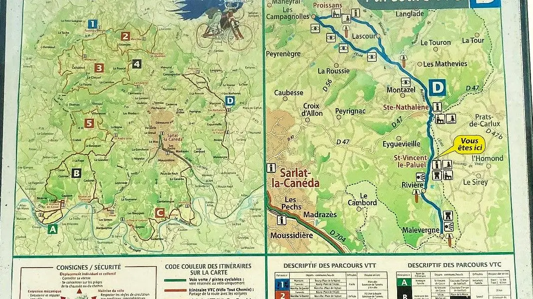 SAINT-VINCENT-LE-PALUEL-Boucle de la Salvie-Panneau info vélo