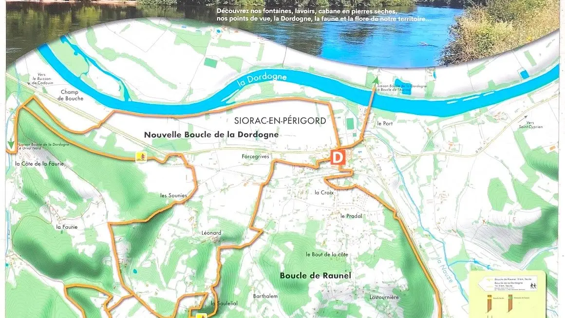 SIORAC-EN-PERIGORD-Boucle de Raunel-Panneau d'info