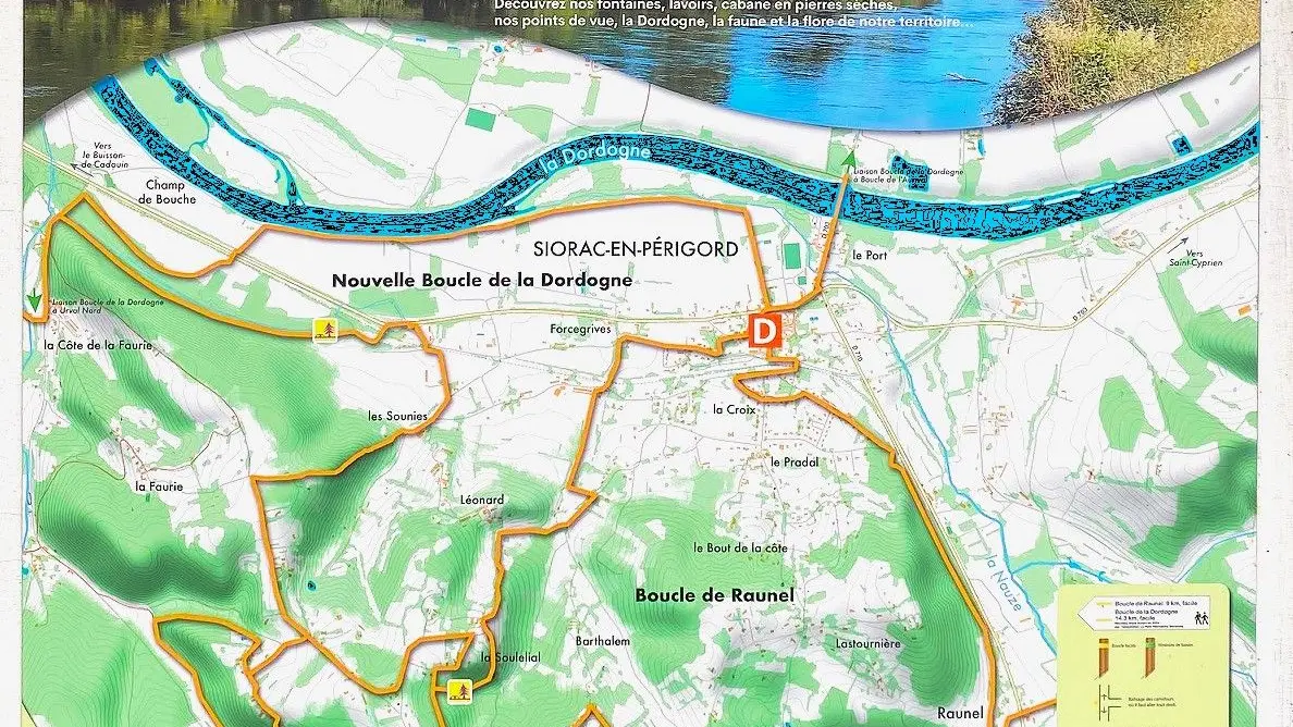 SIORAC-EN-PERIGORD-Boucle de la Dordogne-Panneau d'appel