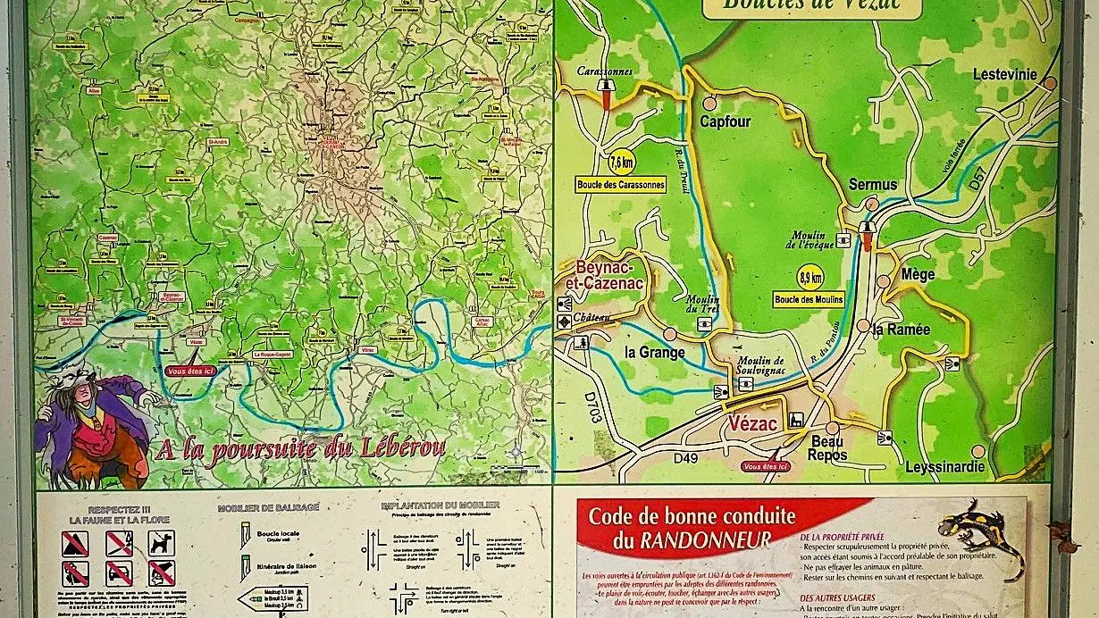 VEZAC-Boucle des Moulins-Panneau d'appel