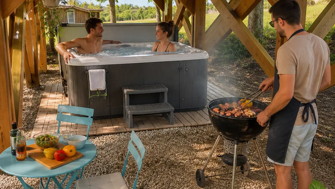Cabane sur pilotis Ouetou clim spa et piscine_15