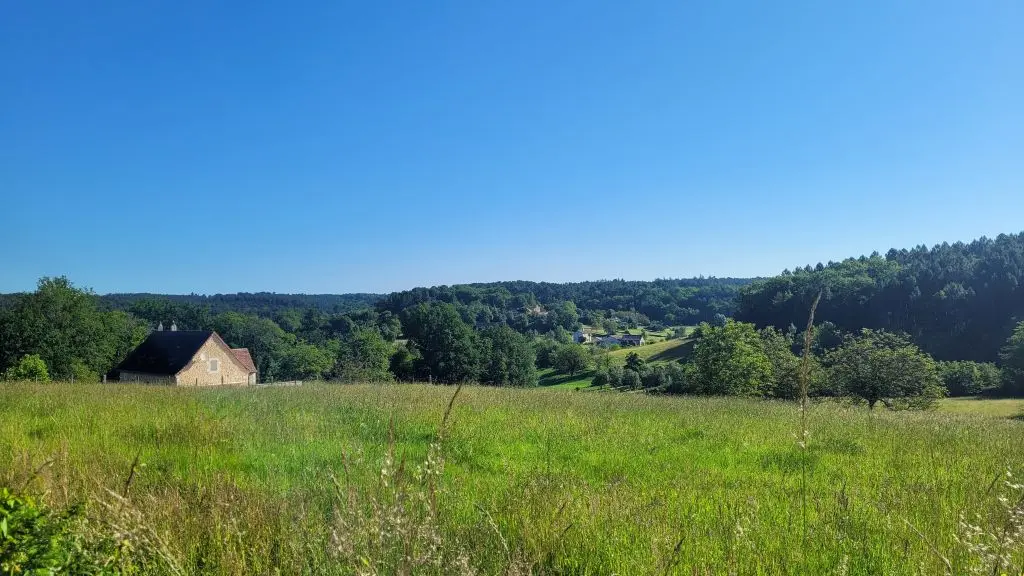 rando boucle de la Lande Chantérac - vue arrivée Boutard