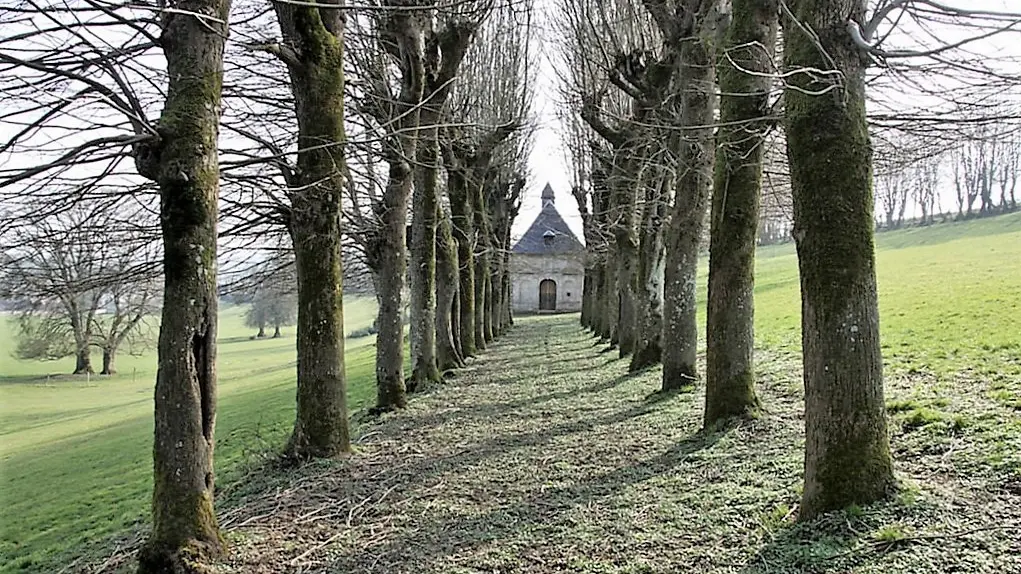 Mainneville Chapelle St Geneviève allée arbres