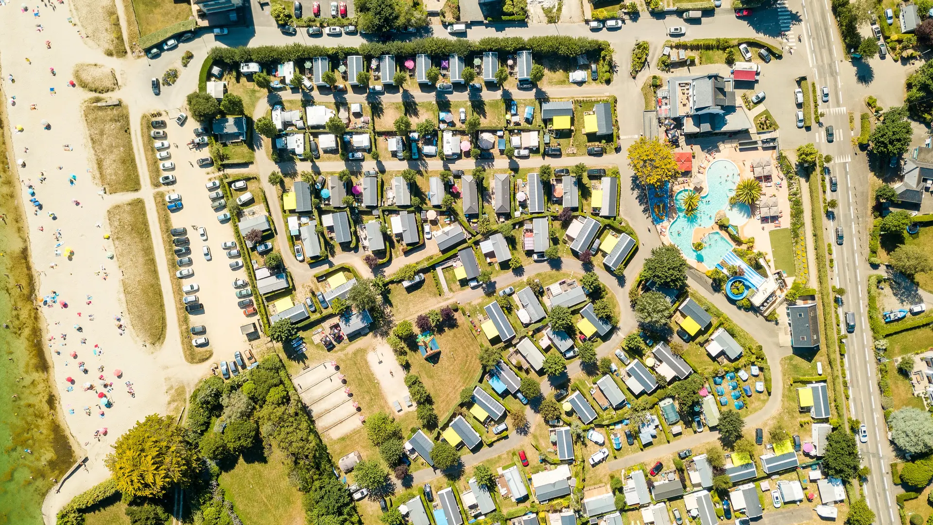 Vue aérienne du camping