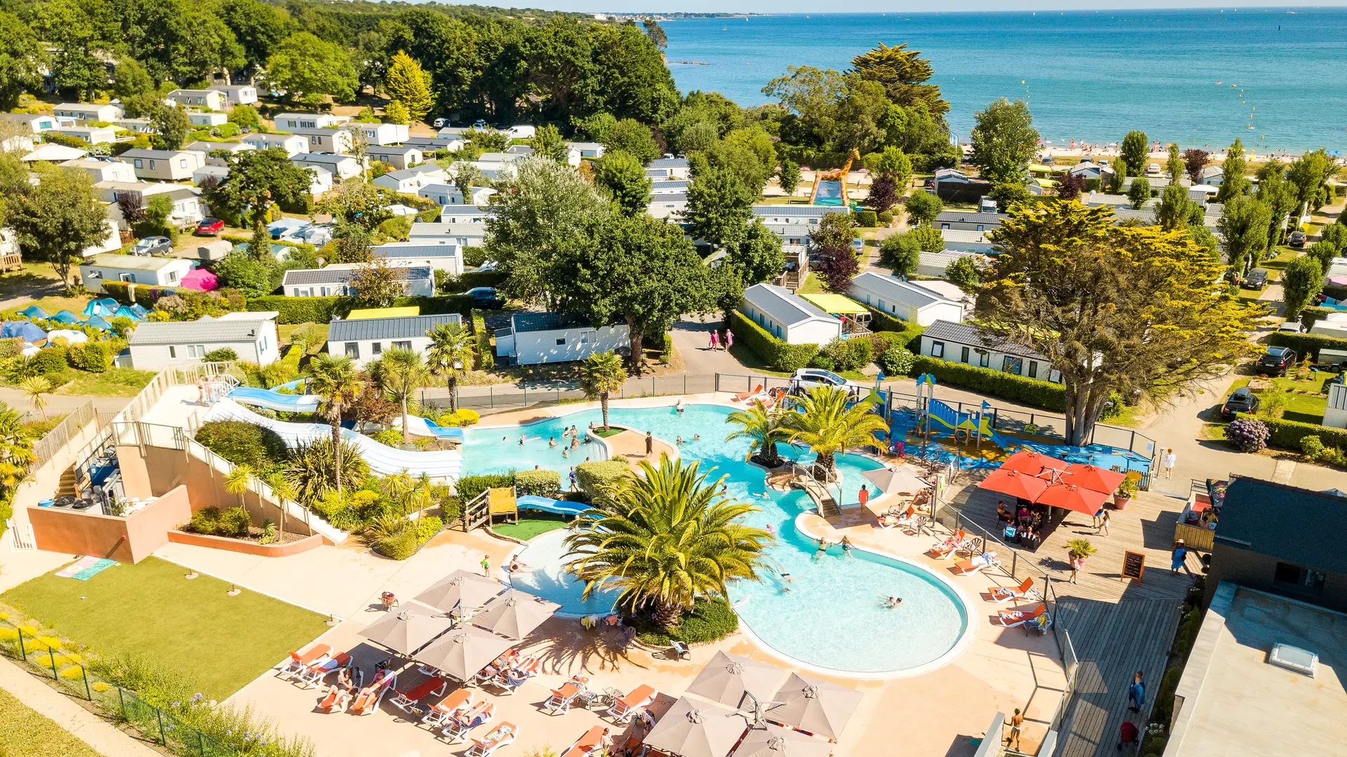 Vue aérienne du camping