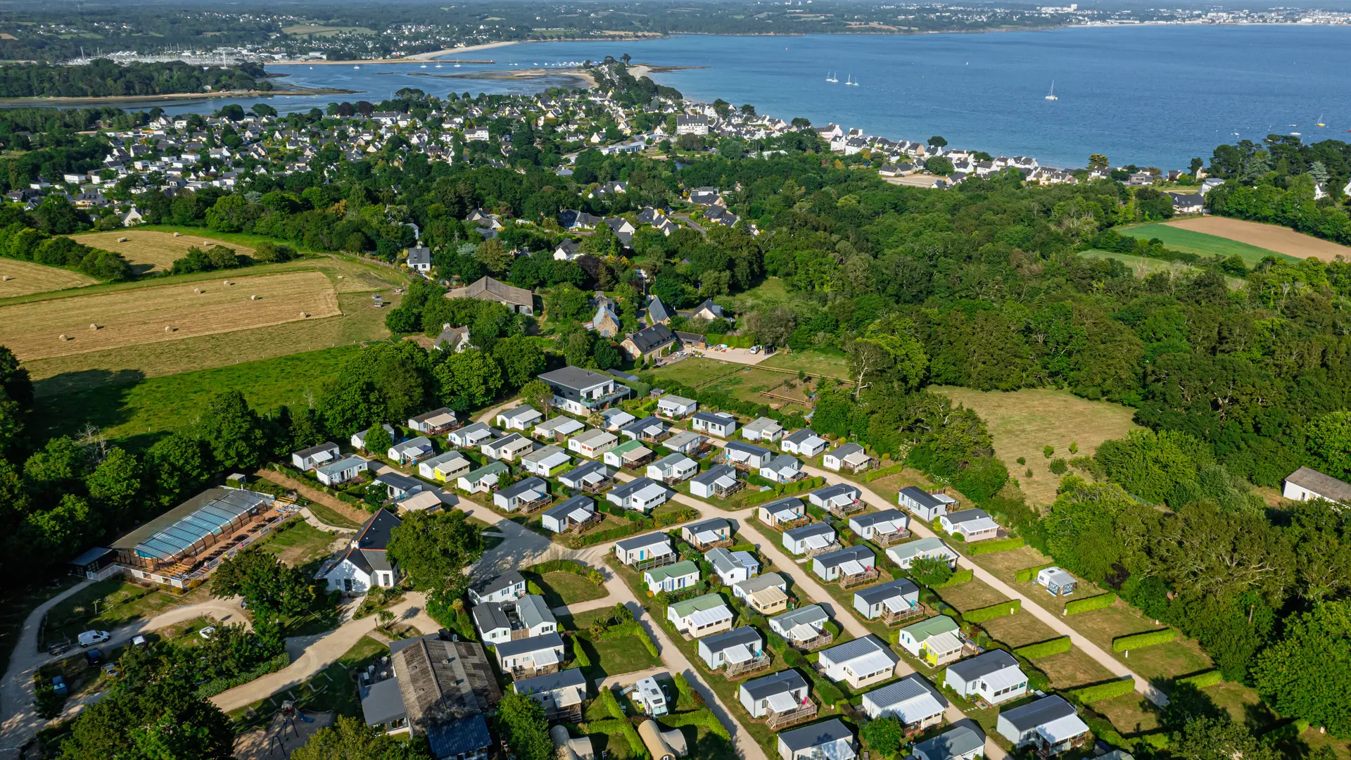 Vue aérienne du camping