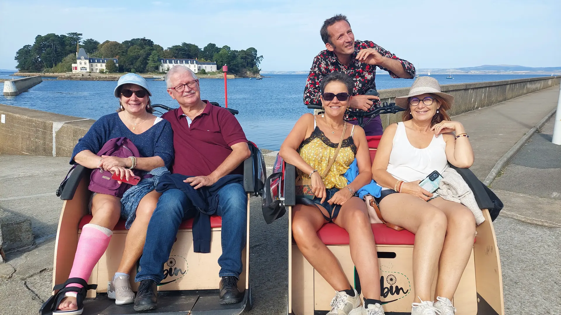 Balade à Douarnenez devant l'Ile Tristan, en triporteur