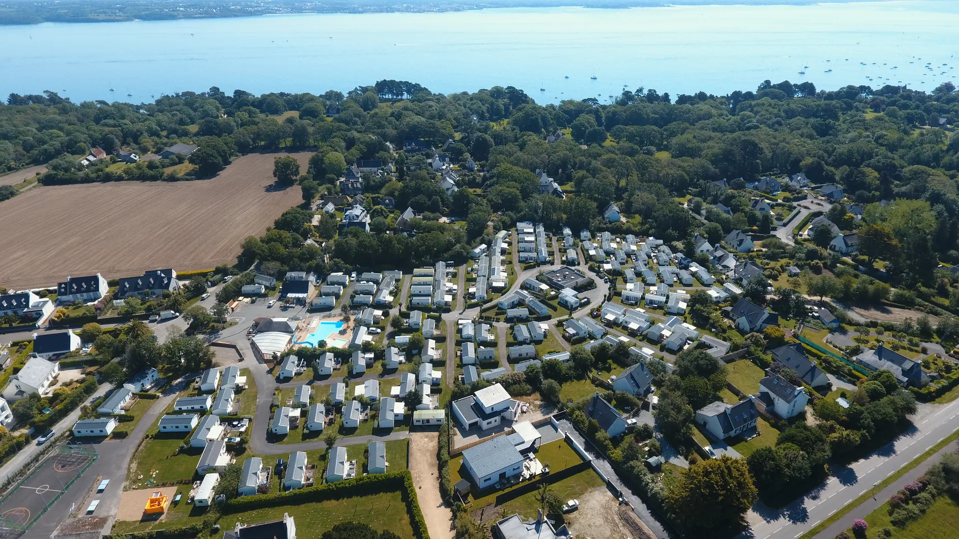 Vue aérienne du camping