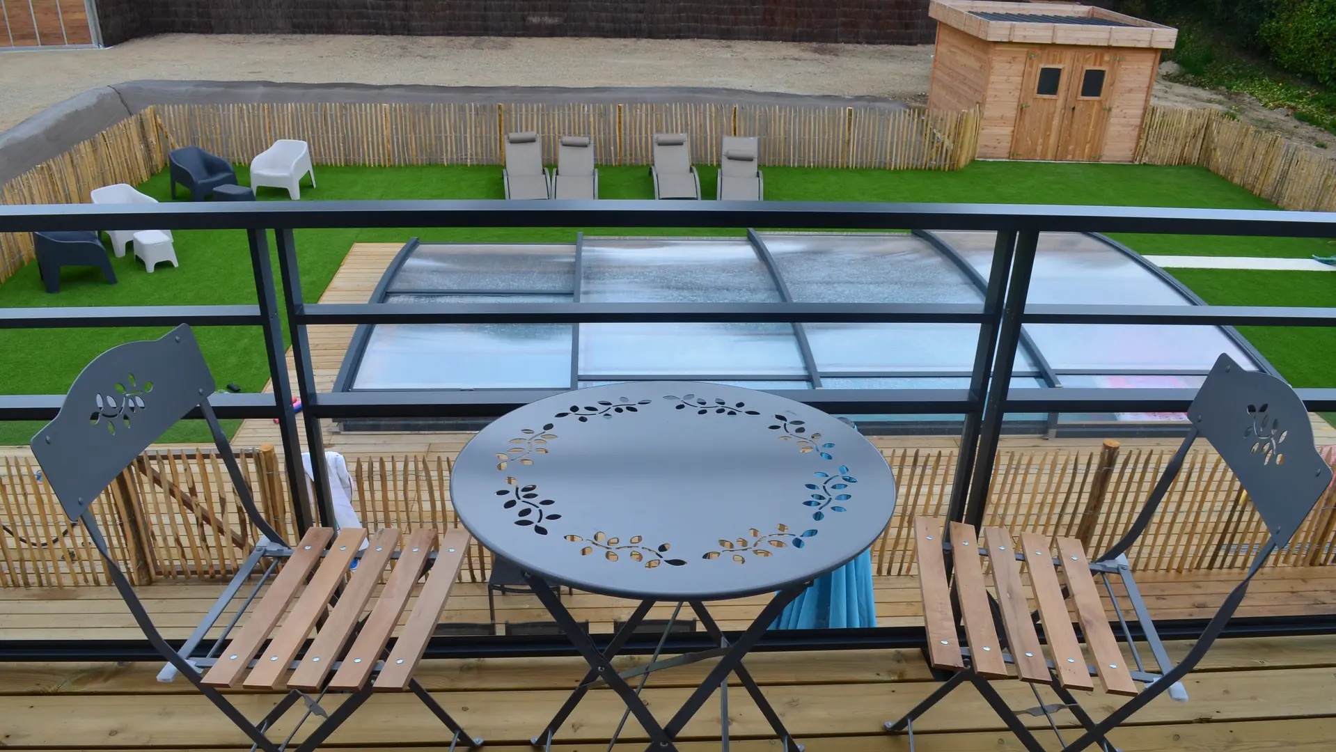 vue balcon piscine