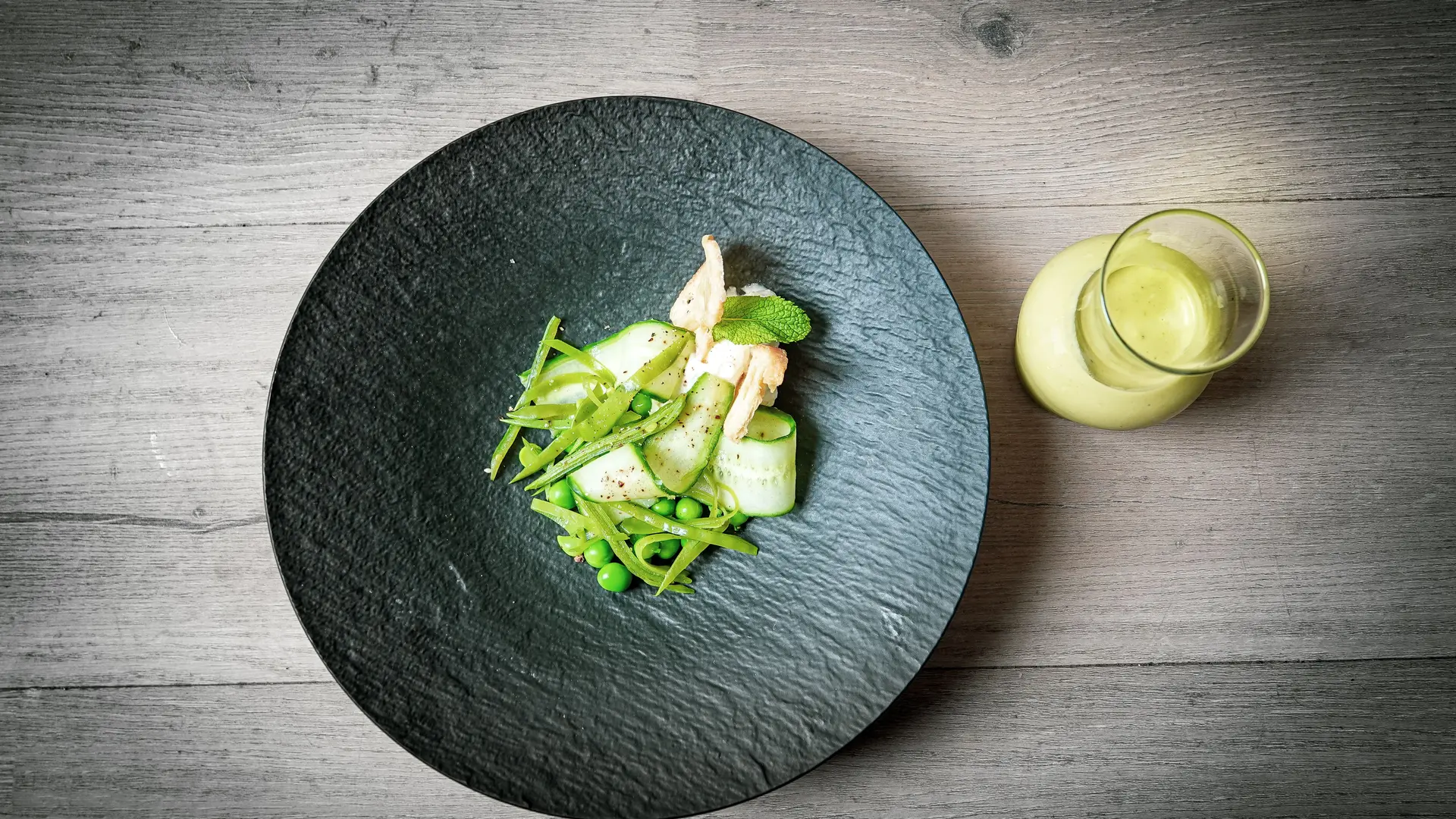 L'Aromatik - Gazpacho de petit pois à la menthe © Bastien Viaud