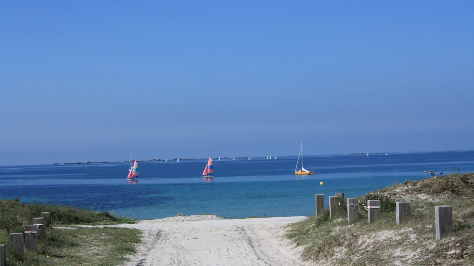 La plage en sortant de la location