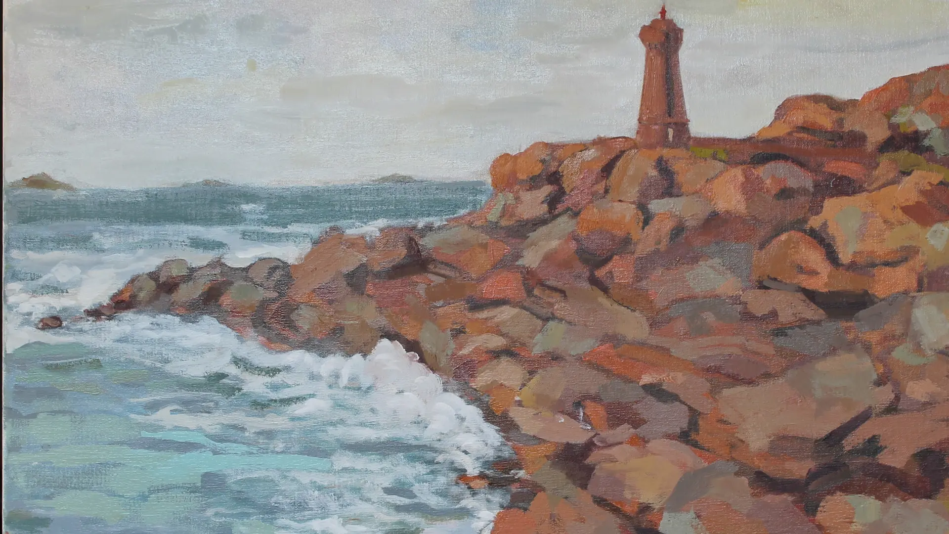 N°16 - Phare de Men Ru à Ploumanac'h, Perros-Guirec.50x65cm