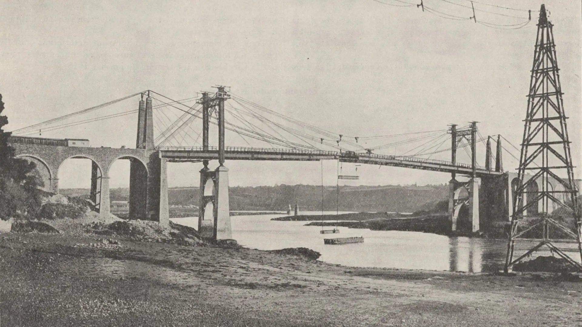 Construction du nouveau pont en 1924