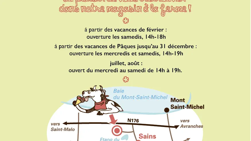 Lait crème et glace à Sains