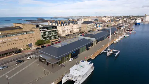 Vue aérienne - Quai Saint-Malo - CCI - Saint-Malo