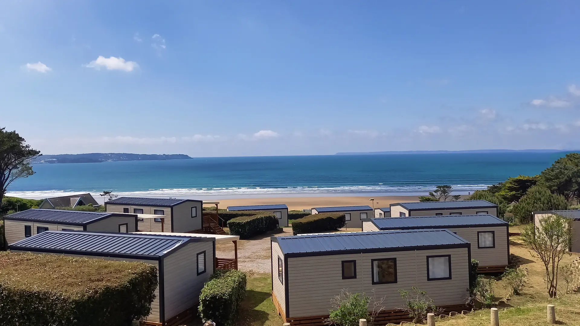 Vue ensemble mobil homes  Camping Trezmalaouen