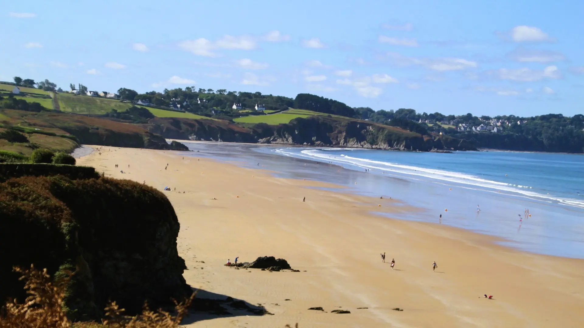 Vue plage Kervel du GR34