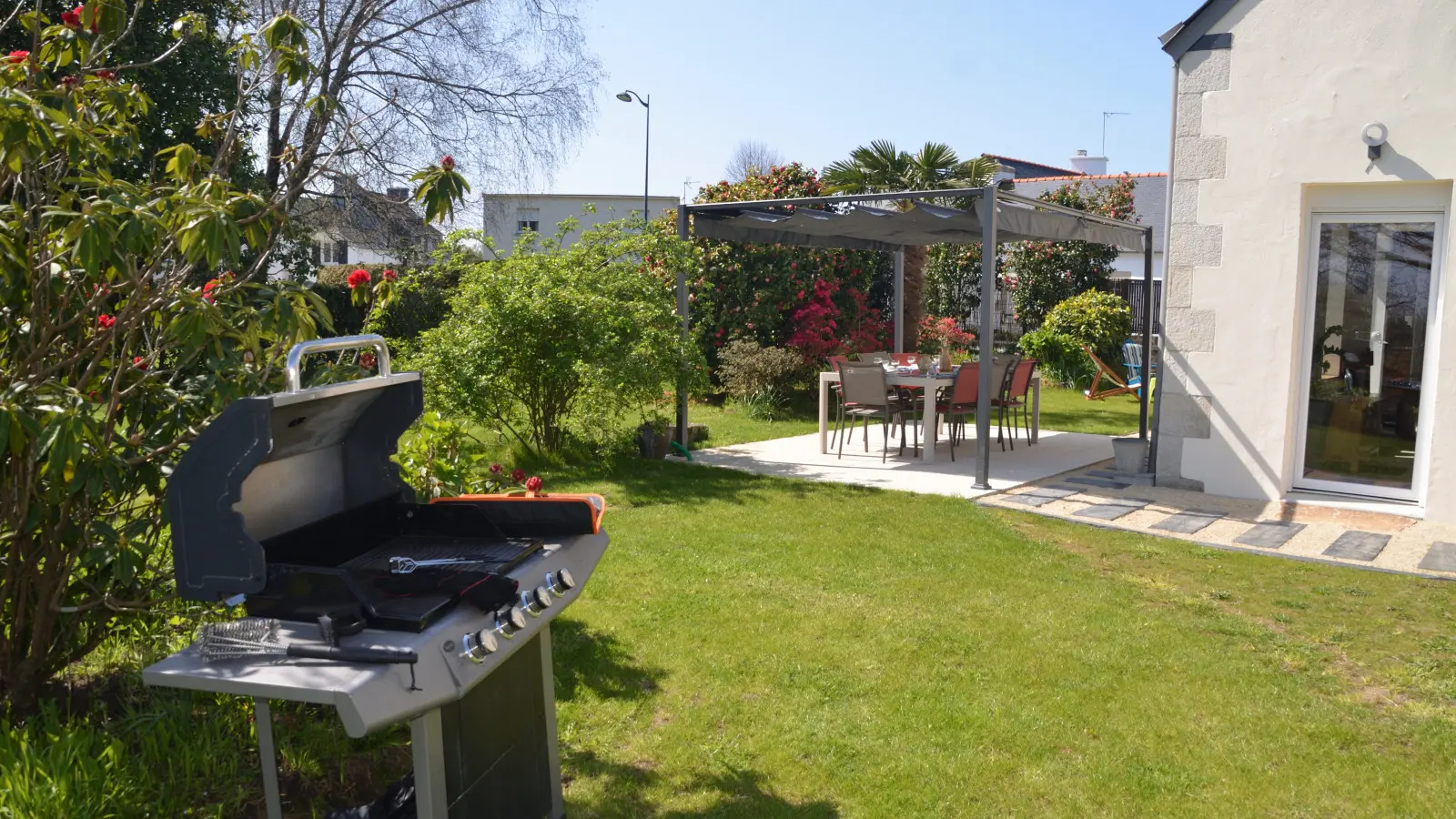 Jardin, barbecue, terrasse