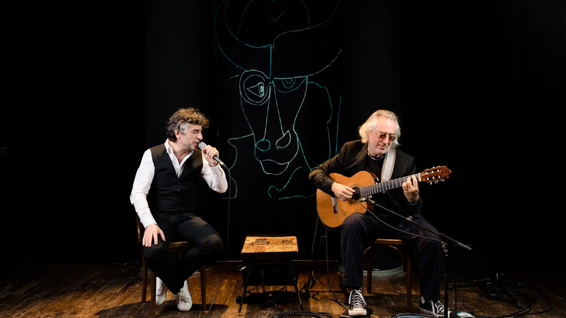 Théâtre Au P'tit Bidule : Une Voix, Six Cordes : Hommage à Claude Nougaro