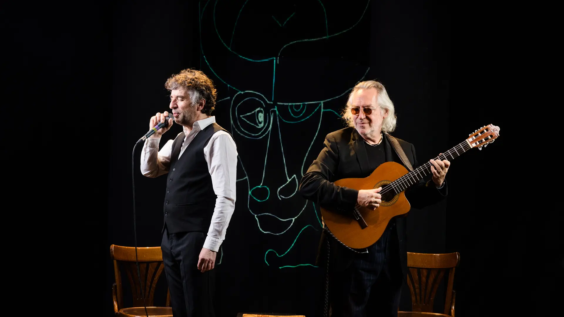 Théâtre Au P'tit Bidule : Une Voix, Six Cordes : Hommage à Claude Nougaro