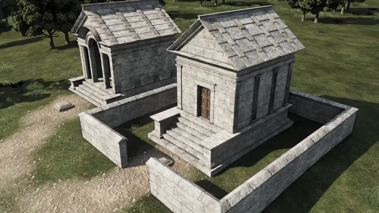 Reconstitution 3D des temples tombeaux du site des Cars (Conseil départemental de la Corrèze)_6
