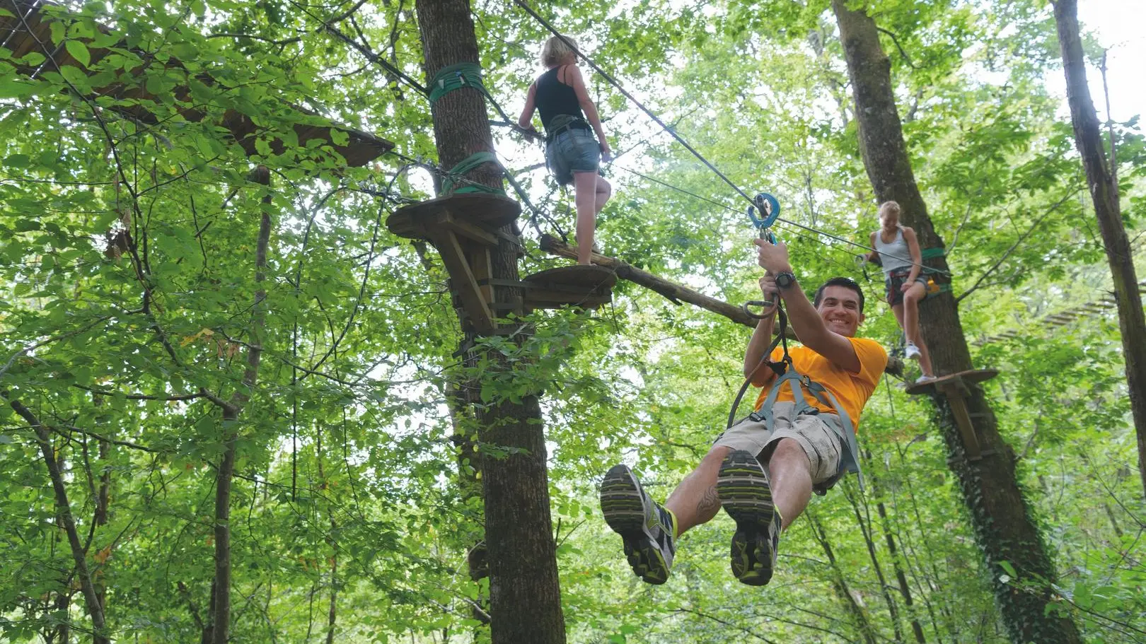 zip line experience in the forest