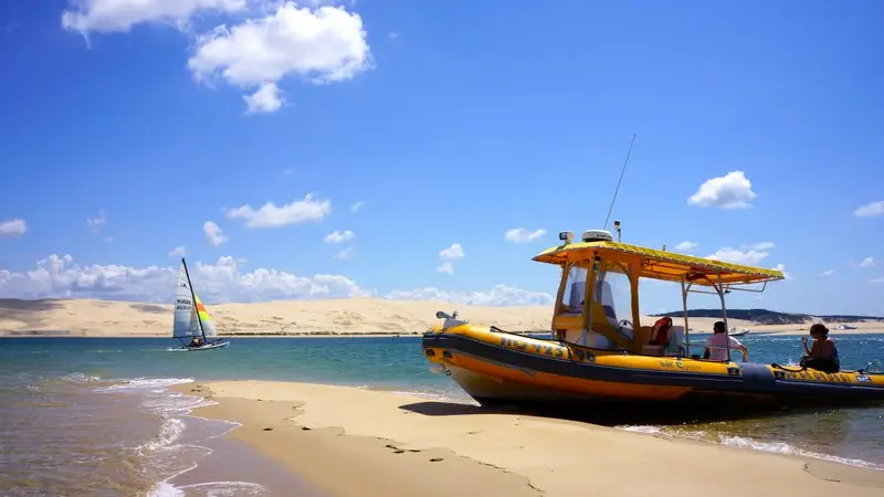 Bat'express - Balade semi-rigide jaune dune du Pilat - Bassin d'Arcachon