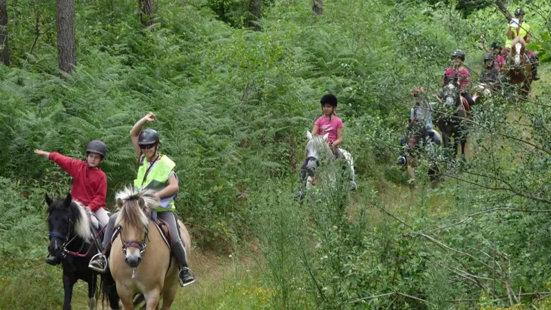 Centre équestre poney club de Bourrou balade en forêt