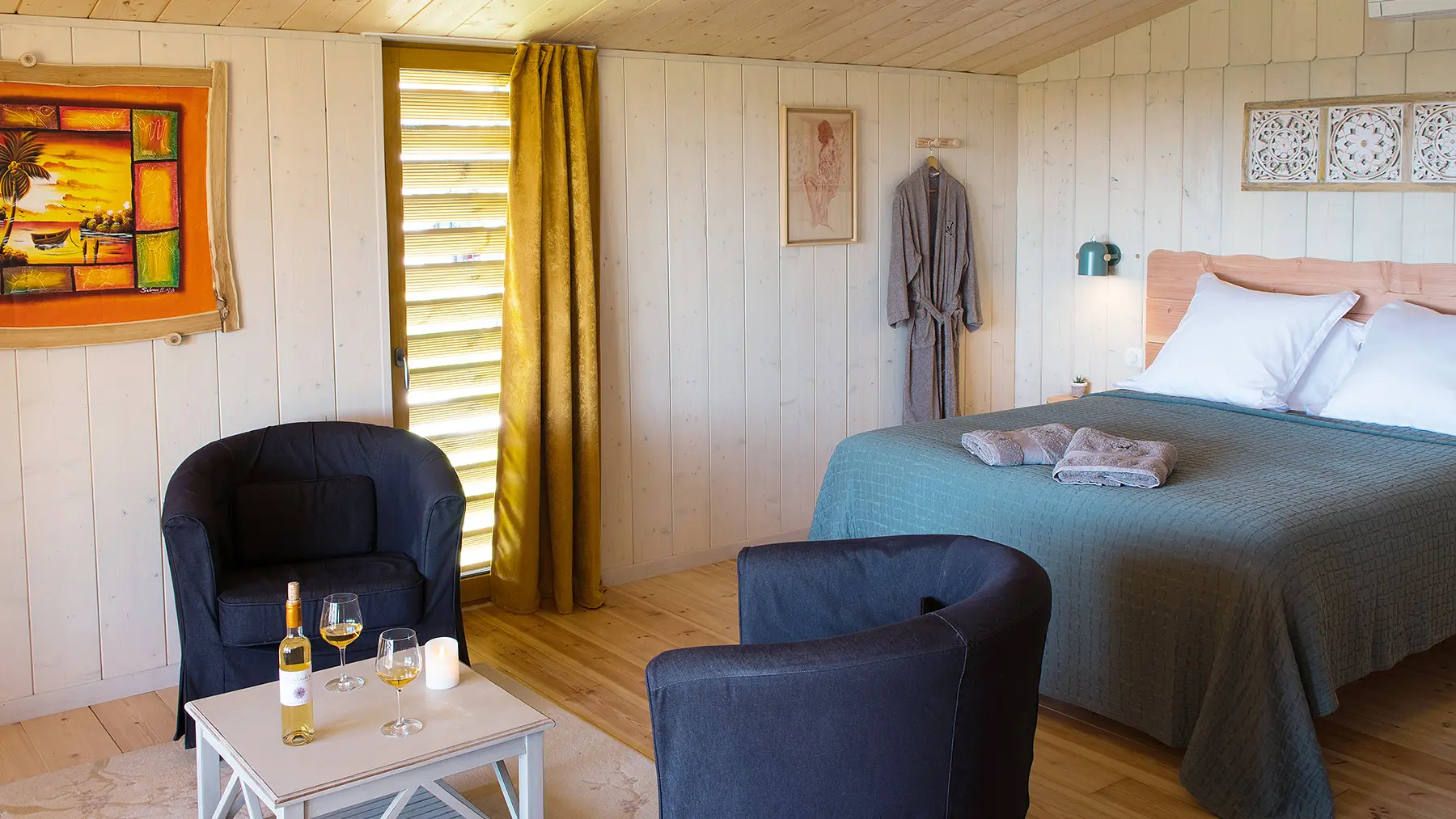 Cabane La Muscadelle chambre