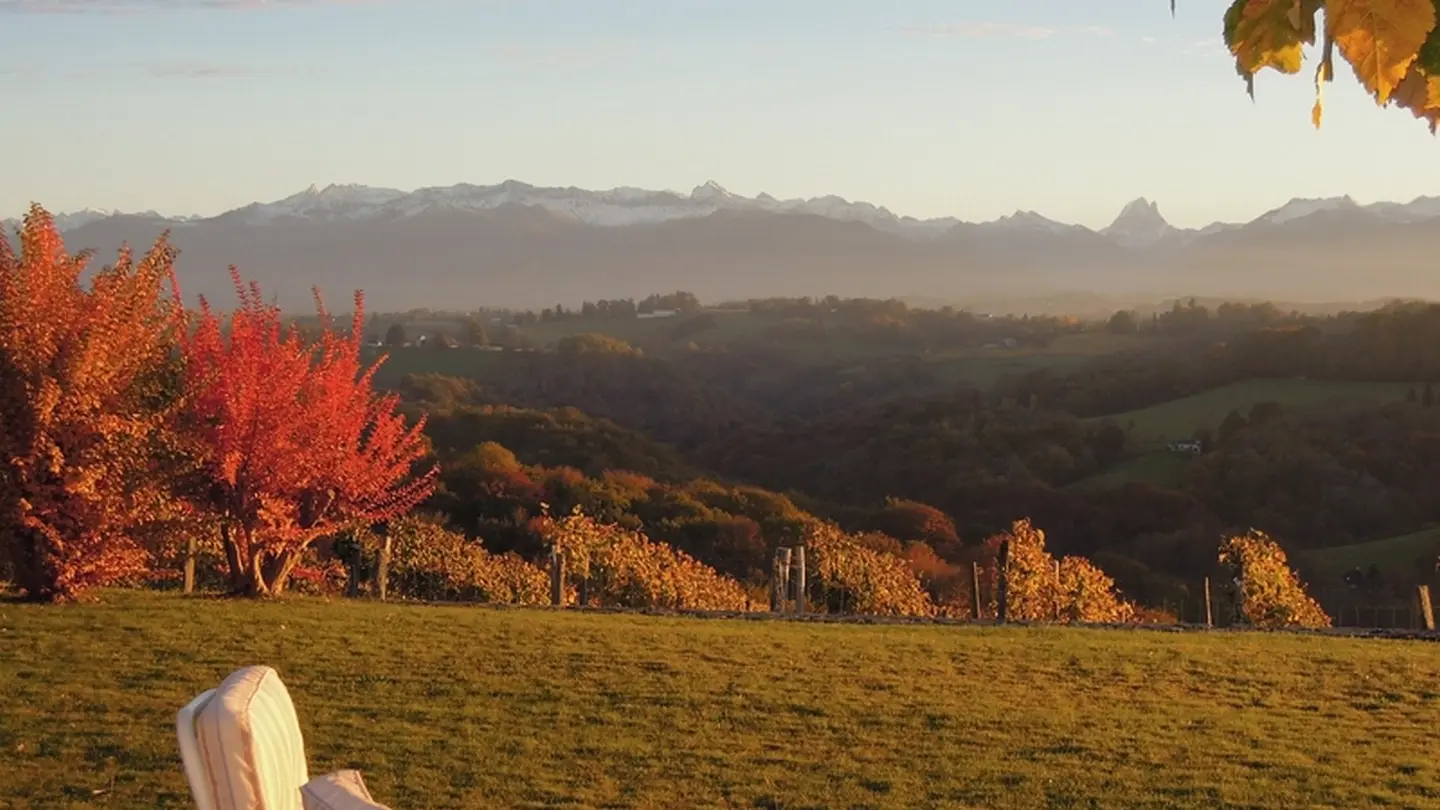 Chambre Clos Mirabel manoir - Jurançon - vue sur les Pyrénées