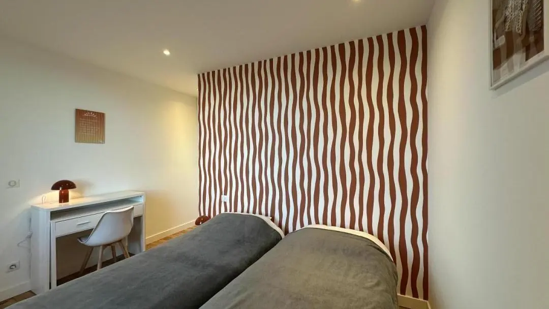 Gîte du Muth Chambre 3 - étage chambre avec 2 lits ©GDF