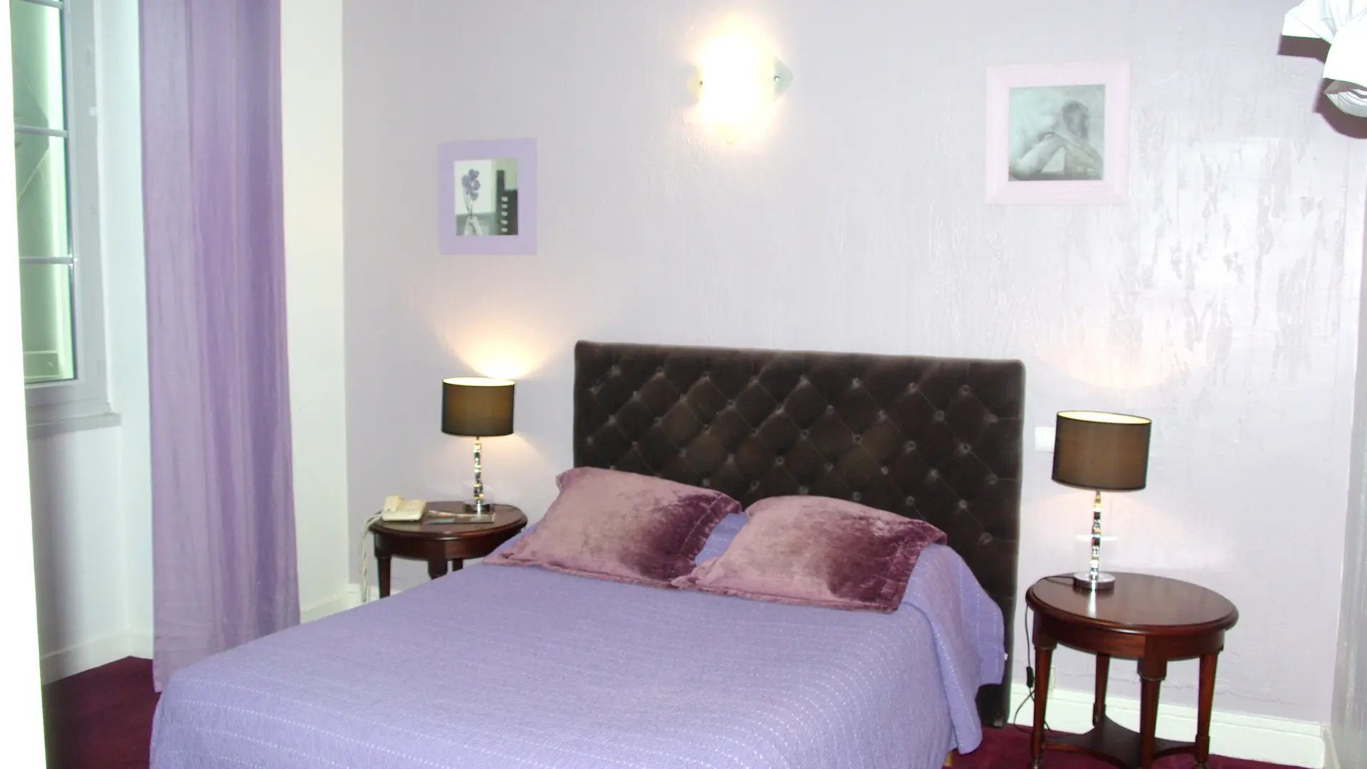 Hôtel Villa Montpensier - Pau - Chambre ouble mauve