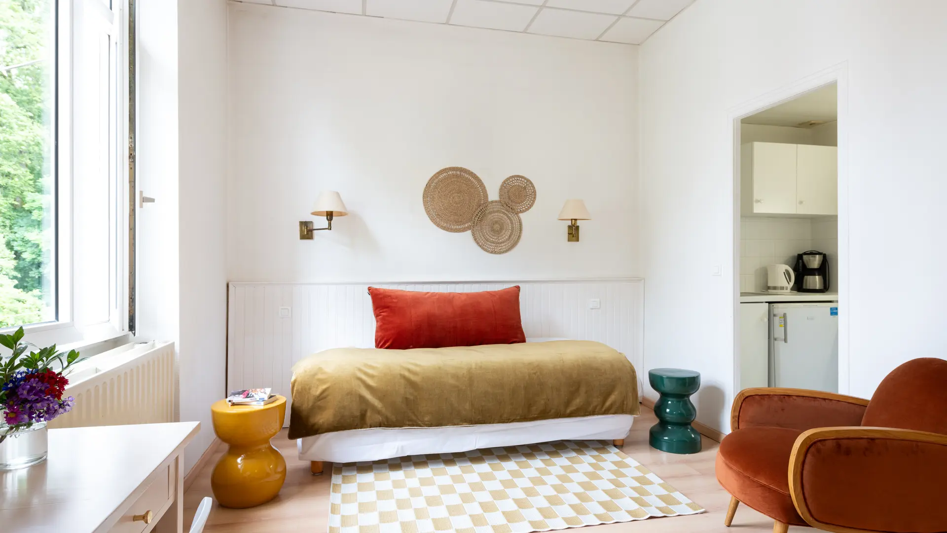 Lit simple studio Résidence les Sources