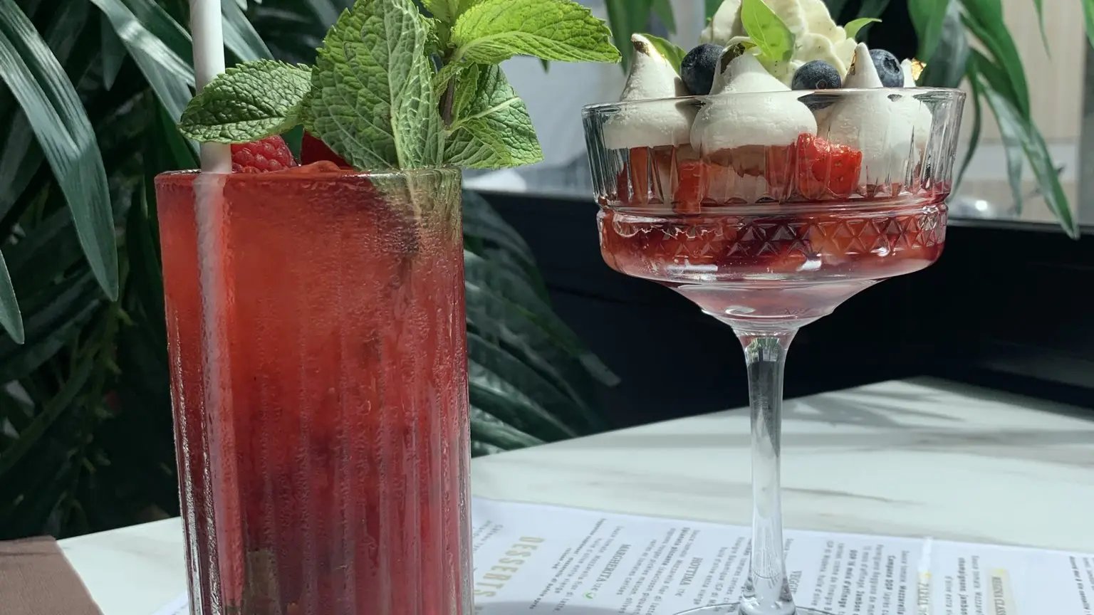 Pizza Nofa - Autour de la Framboise - Mojito Framboise et Pavlova Framboise