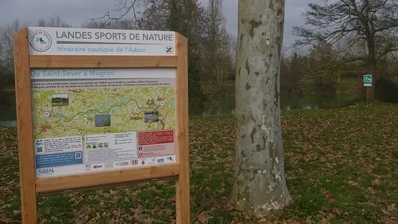 Sentier de l'Adour - Panneau Signalétique départ