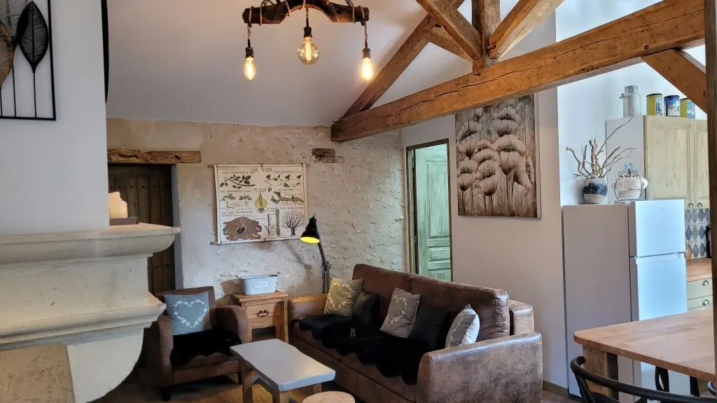la pièce à vivre du gite Pierre Forte