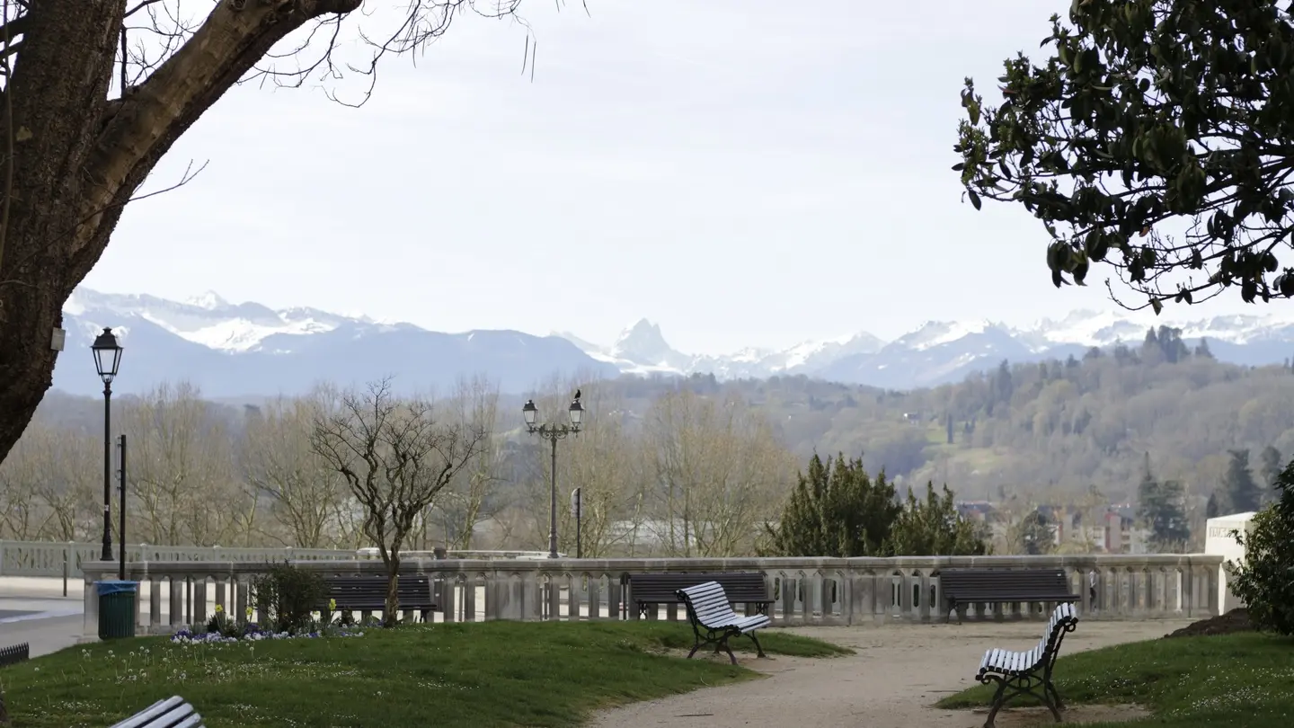 Square Saint Martin - Pau - en hiver